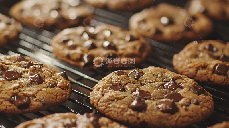 高清大图下载【趣麦麦图】巧克力曲奇饼干冷却架