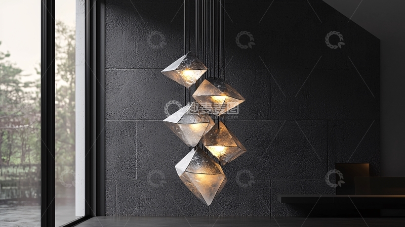 高清大图下载【趣麦麦图】几何造型吊灯