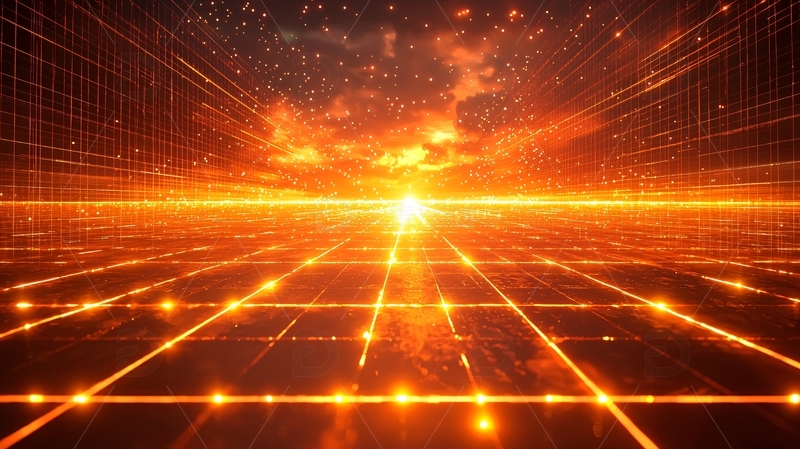 高清大图下载【趣麦麦图】金色科技感光线交错