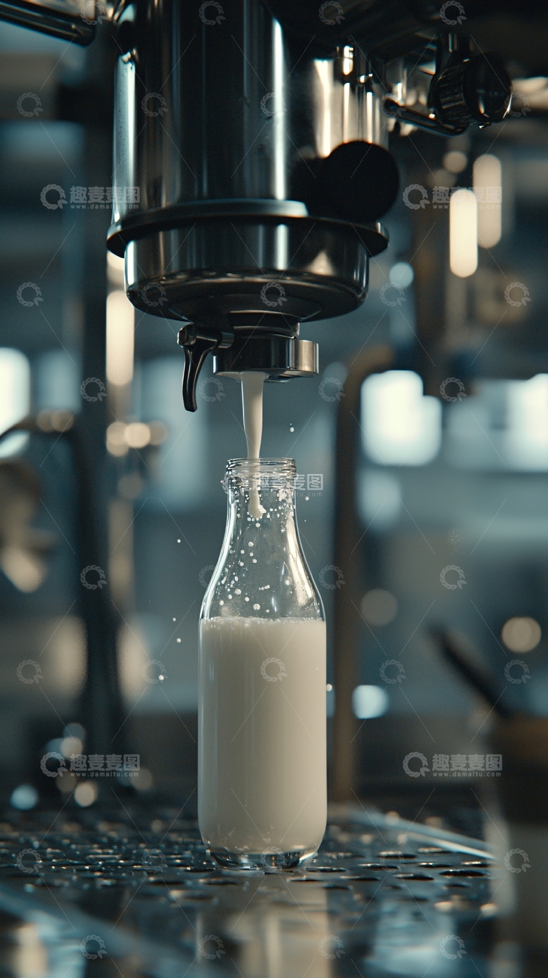 高清大图下载【趣麦麦图】牛奶灌装