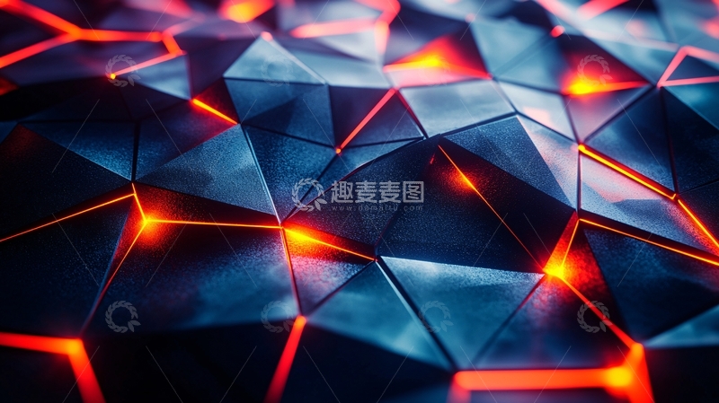 高清大图下载【趣麦麦图】深蓝色几何体