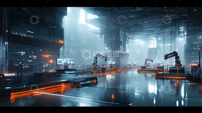 高清大图下载【趣麦麦图】未来感工业车间