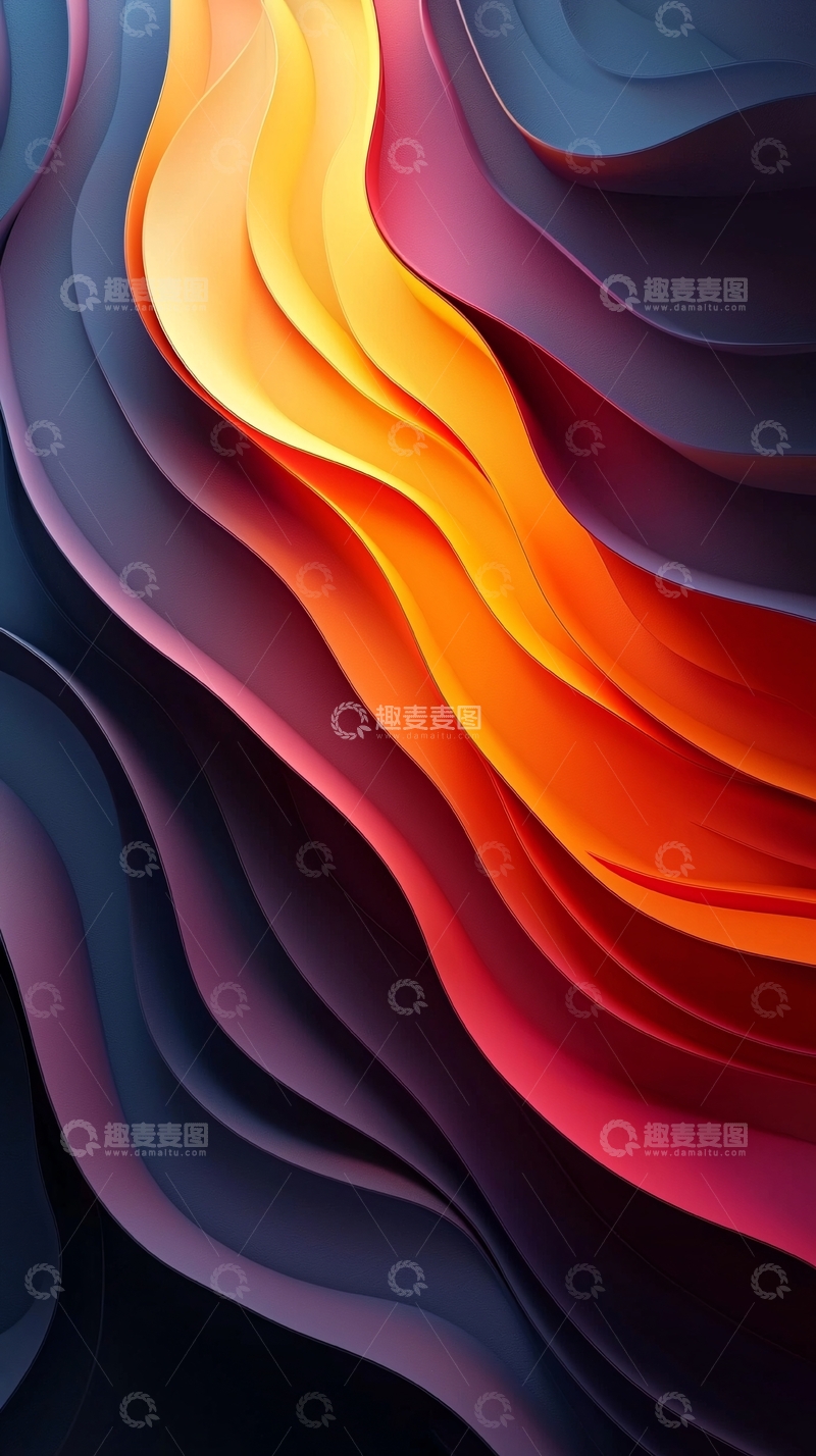 高清大图下载【趣麦麦图】抽象波浪