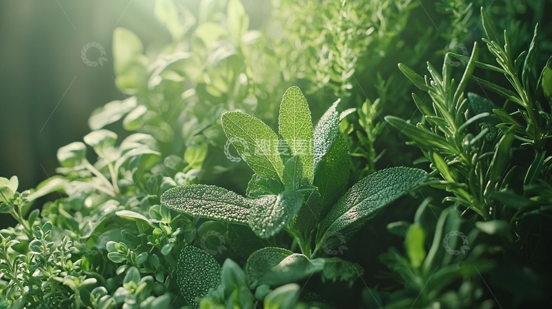 高清大图下载【趣麦麦图】阳光下的绿色香草
