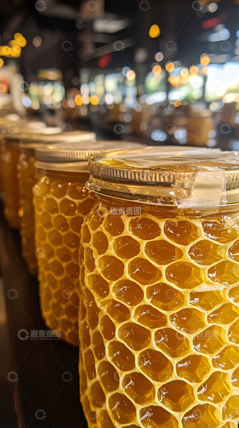 高清大图下载【趣麦麦图】蜂巢蜂蜜