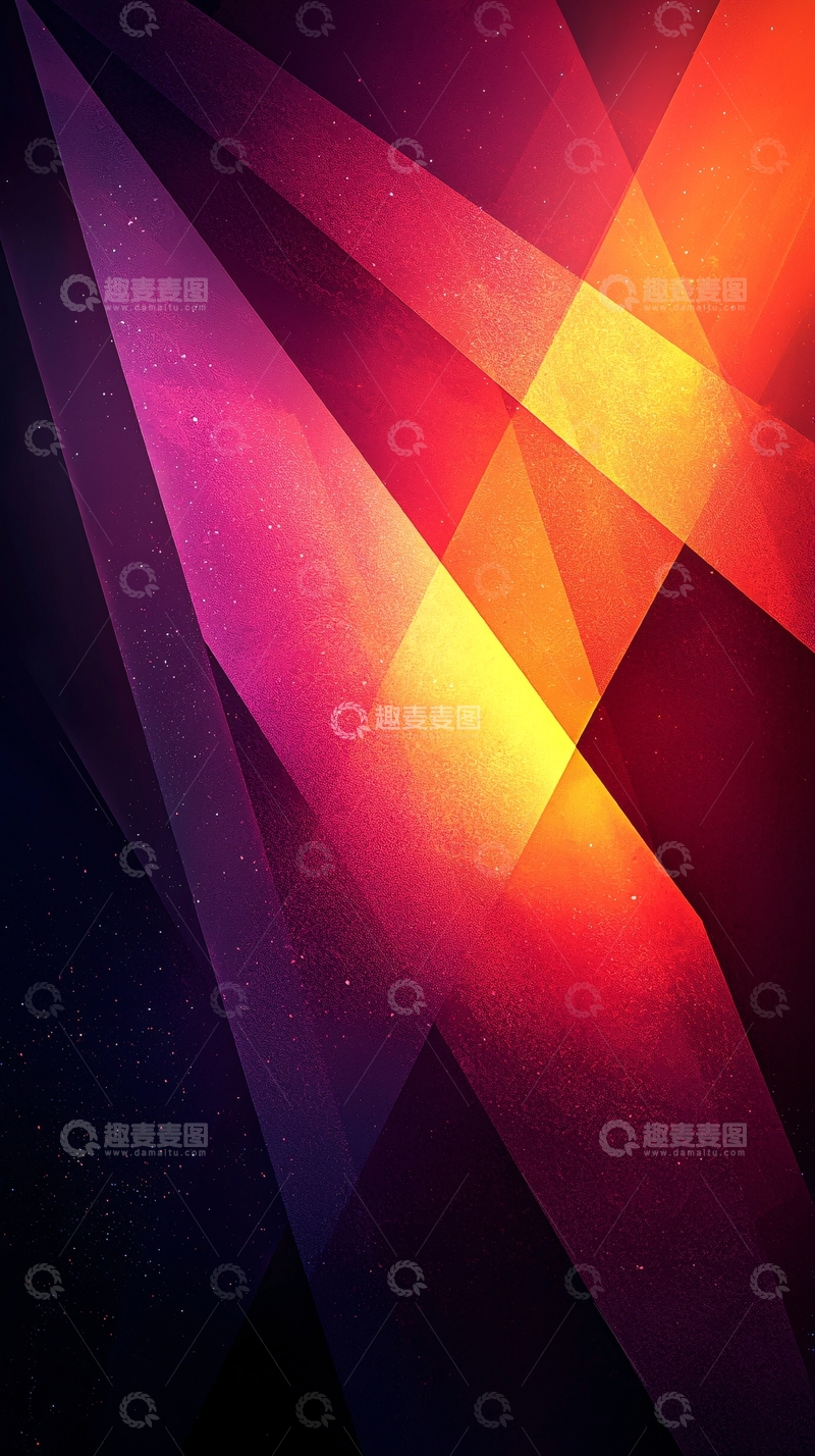 高清大图下载【趣麦麦图】抽象几何光束交错