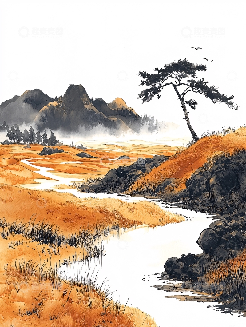 高清大图下载【趣麦麦图】水墨画