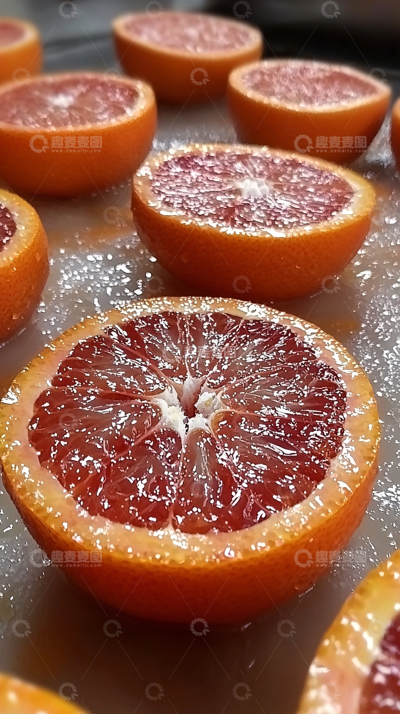 高清大图下载【趣麦麦图】红橙切片特写