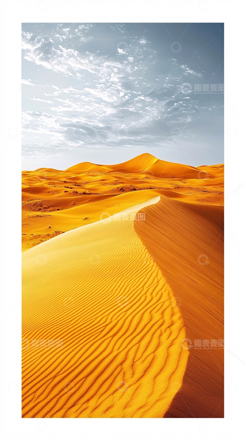 高清大图下载【趣麦麦图】金色沙漠的曲线