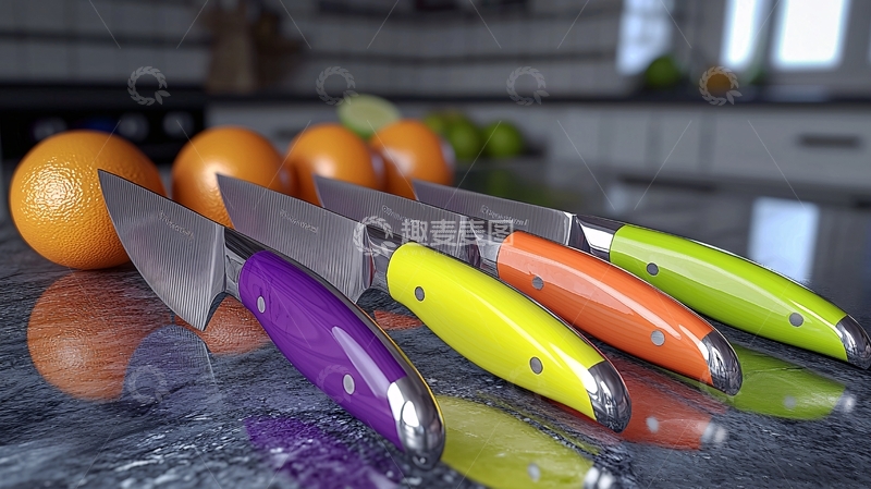 高清大图下载【趣麦麦图】彩色水果刀