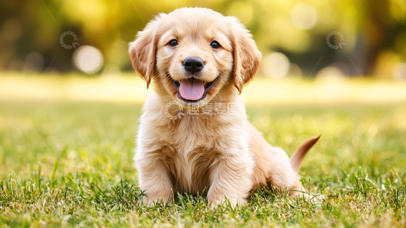 高清大图下载【趣麦麦图】金毛幼犬