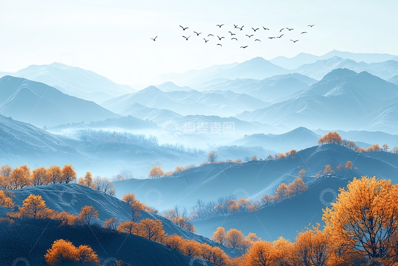 高清大图下载【趣麦麦图】山峦叠嶂