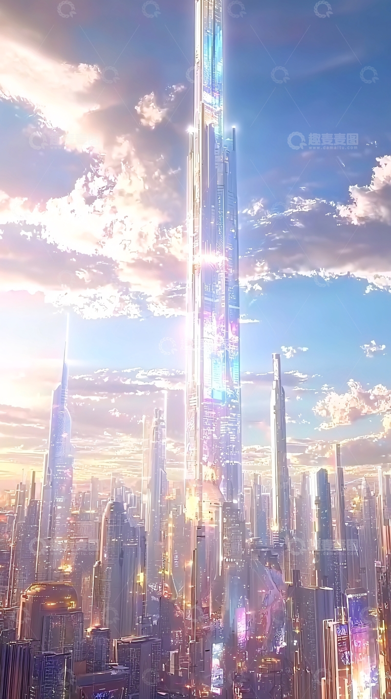 高清大图下载【趣麦麦图】未来都市摩天大楼