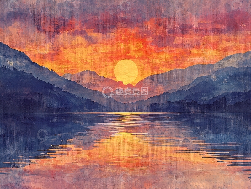 高清大图下载【趣麦麦图】水彩画