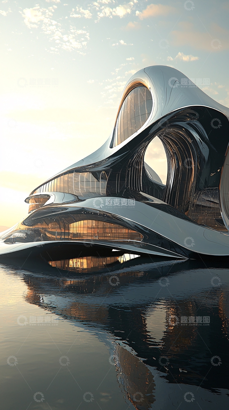 高清大图下载【趣麦麦图】未来科技感建筑