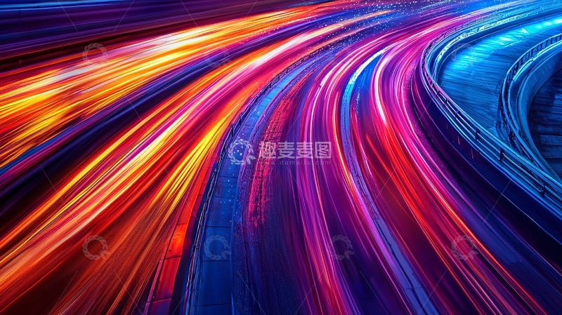 高清大图下载【趣麦麦图】光影流动的速度感