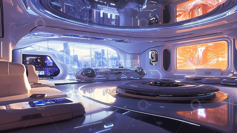 高清大图下载【趣麦麦图】未来科技感房间