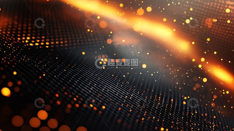 高清大图下载【趣麦麦图】光点粒子流背景