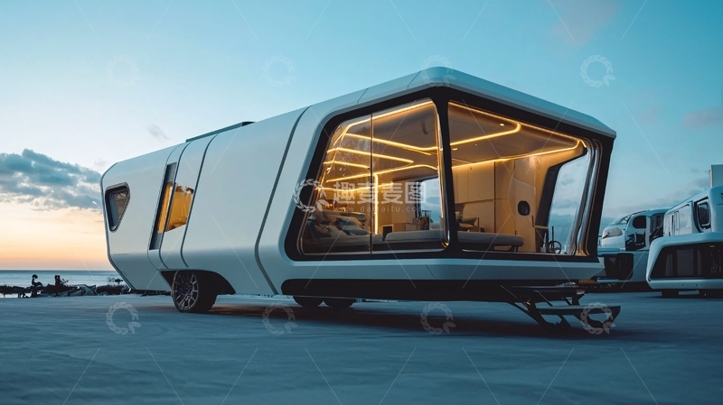 高清大图下载【趣麦麦图】未来感移动房屋