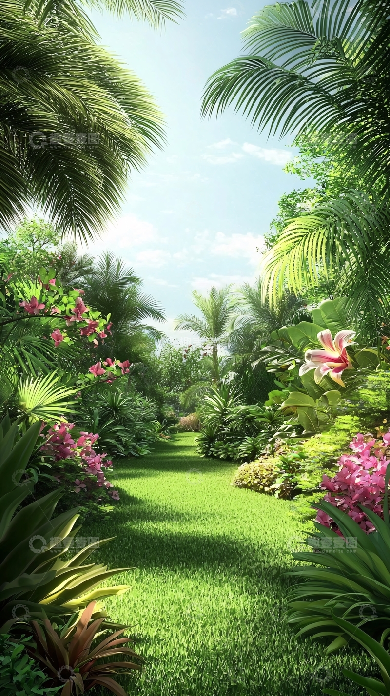 高清大图下载【趣麦麦图】热带雨林小路