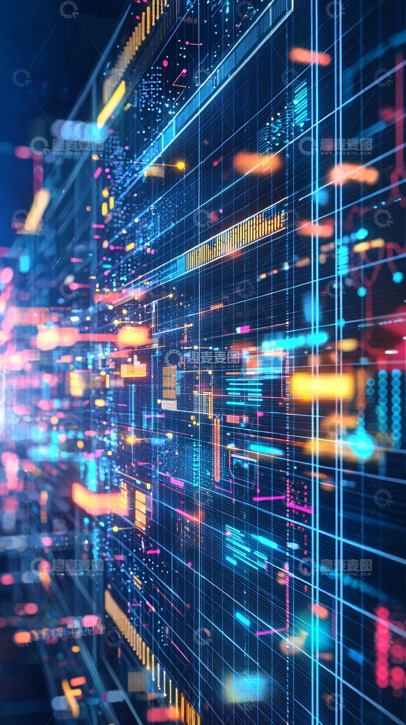 高清大图下载【趣麦麦图】抽象数据流