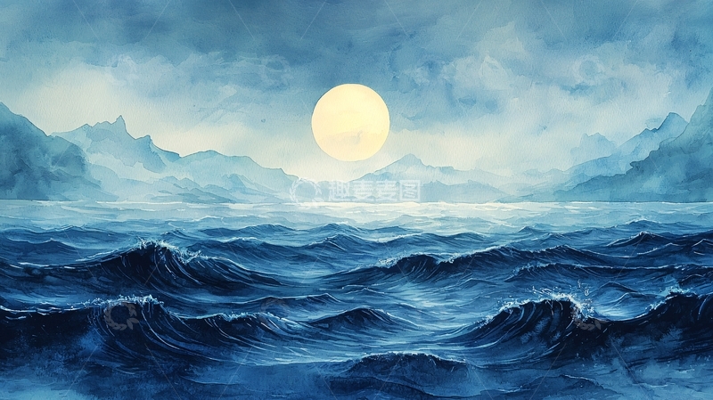 高清大图下载【趣麦麦图】极寒之地月夜海景