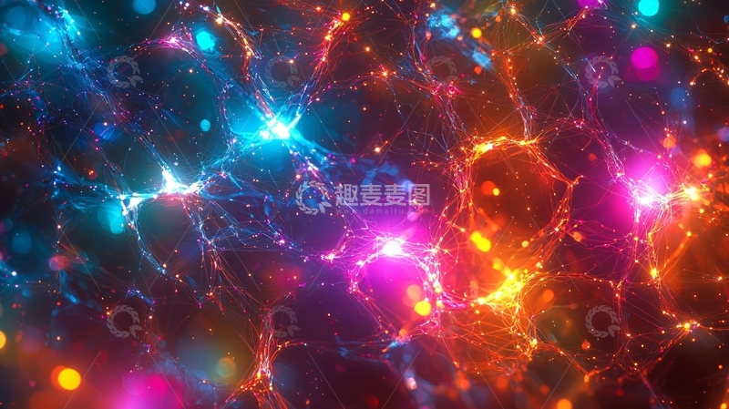 高清大图下载【趣麦麦图】绚丽多彩的能量脉络