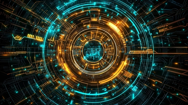 高清大图下载【趣麦麦图】科技感金色环形能量核心