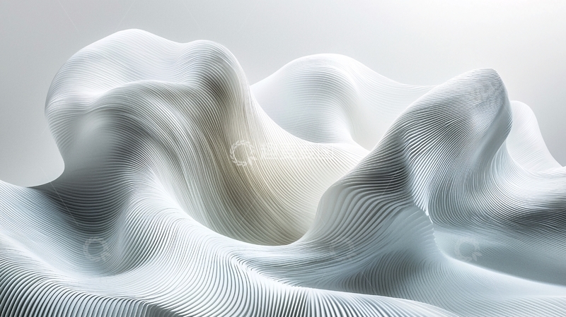 高清大图下载【趣麦麦图】抽象的白色褶皱