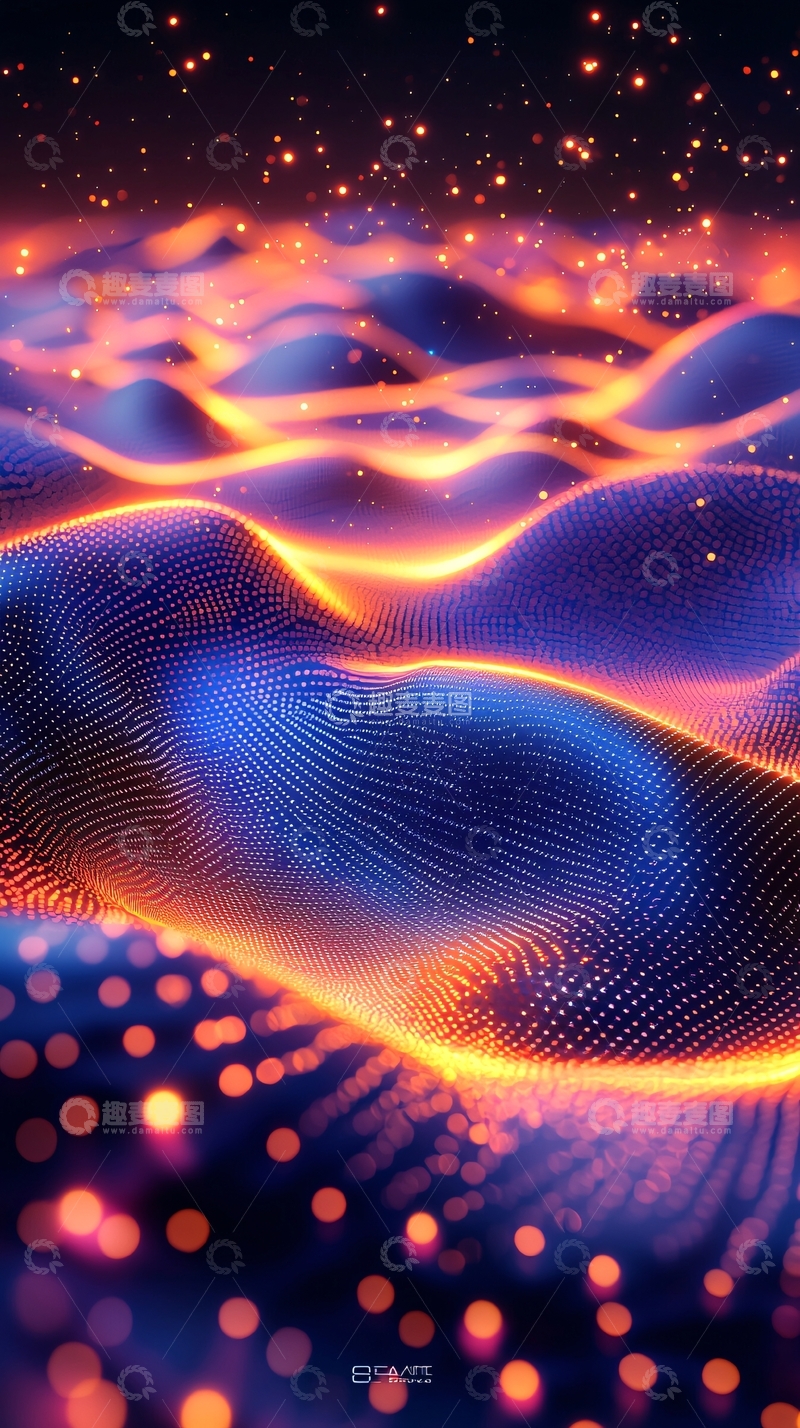 高清大图下载【趣麦麦图】抽象发光曲线