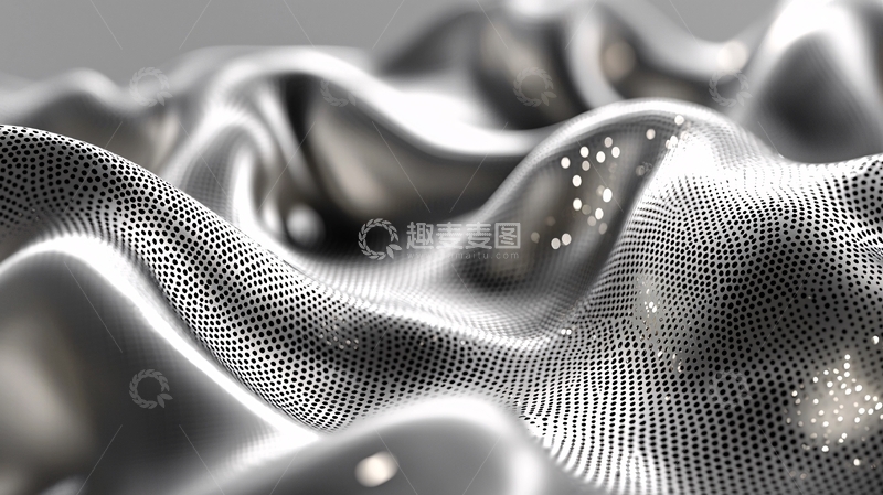 高清大图下载【趣麦麦图】银色流动金属表面