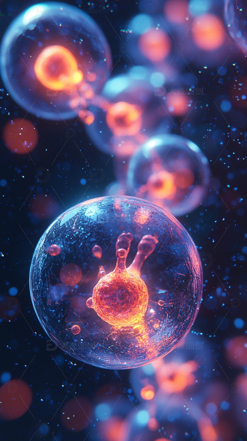 高清大图下载【趣麦麦图】细胞发光