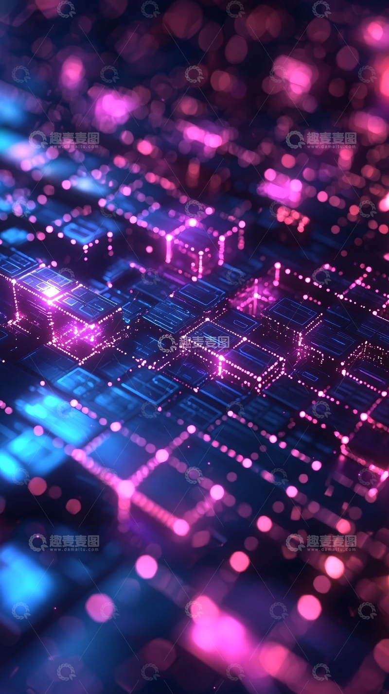 高清大图下载【趣麦麦图】科技感十足的像素化网络