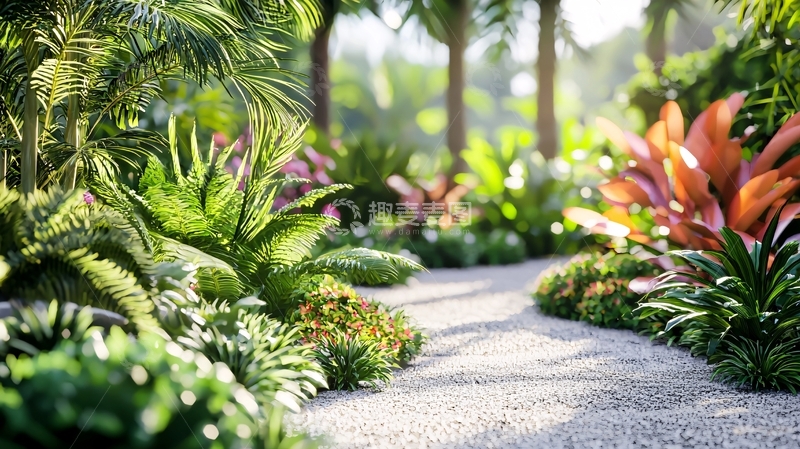 高清大图下载【趣麦麦图】热带花园小径