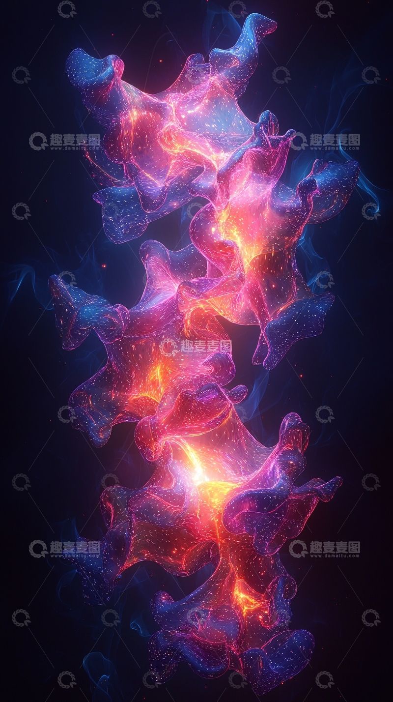 高清大图下载【趣麦麦图】星云般的彩色光雾