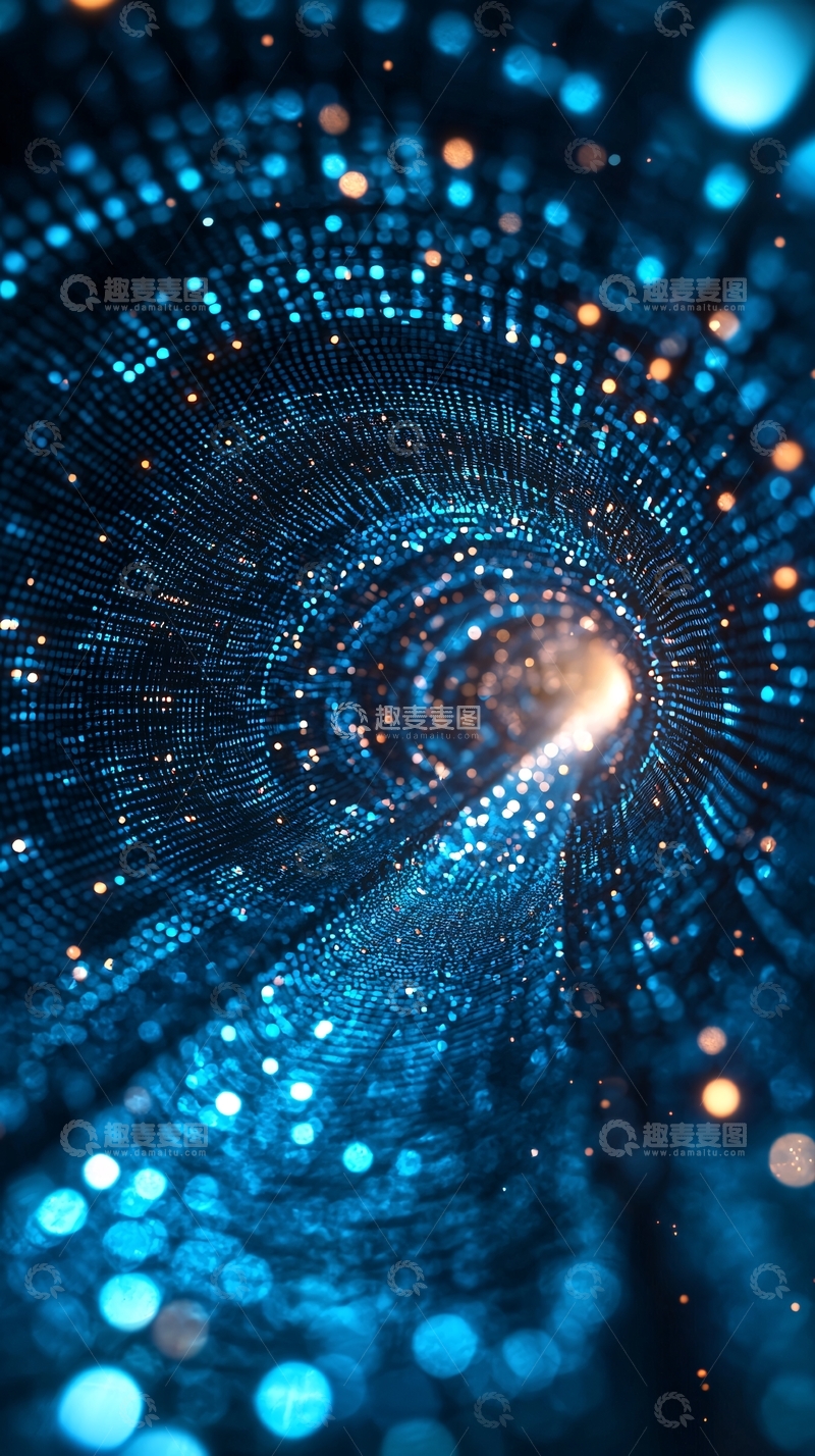 高清大图下载【趣麦麦图】数据科技感隧道