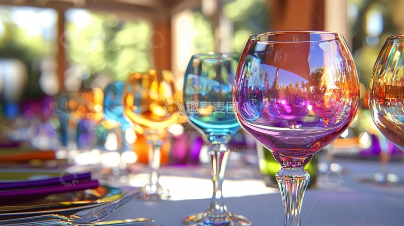 高清大图下载【趣麦麦图】彩色玻璃杯