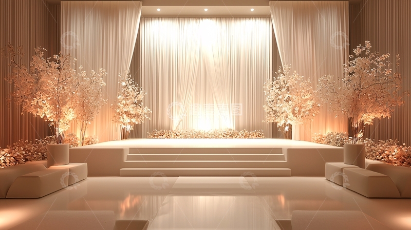 高清大图下载【趣麦麦图】浅色调婚礼舞台背景