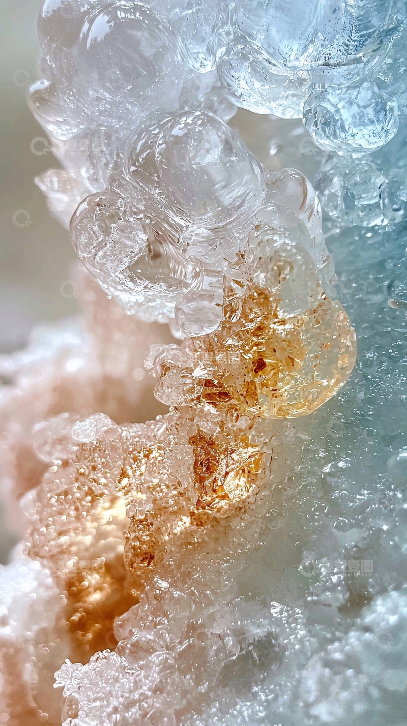 高清大图下载【趣麦麦图】冰晶结构特写