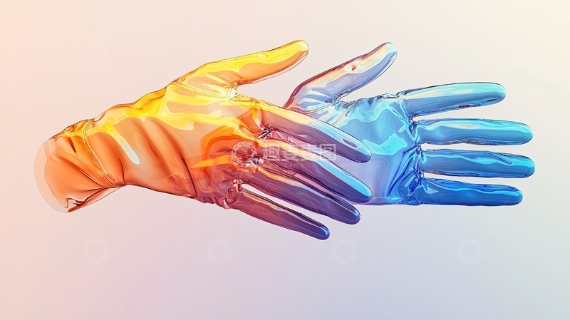 高清大图下载【趣麦麦图】透明渐变双手