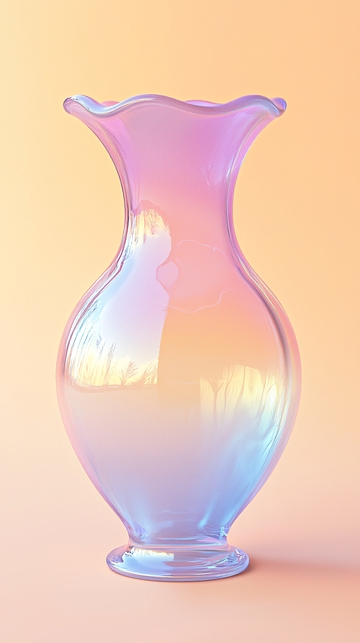 渐变色玻璃花瓶