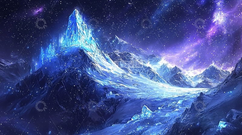 高清大图下载【趣麦麦图】冰雪宇宙山脉