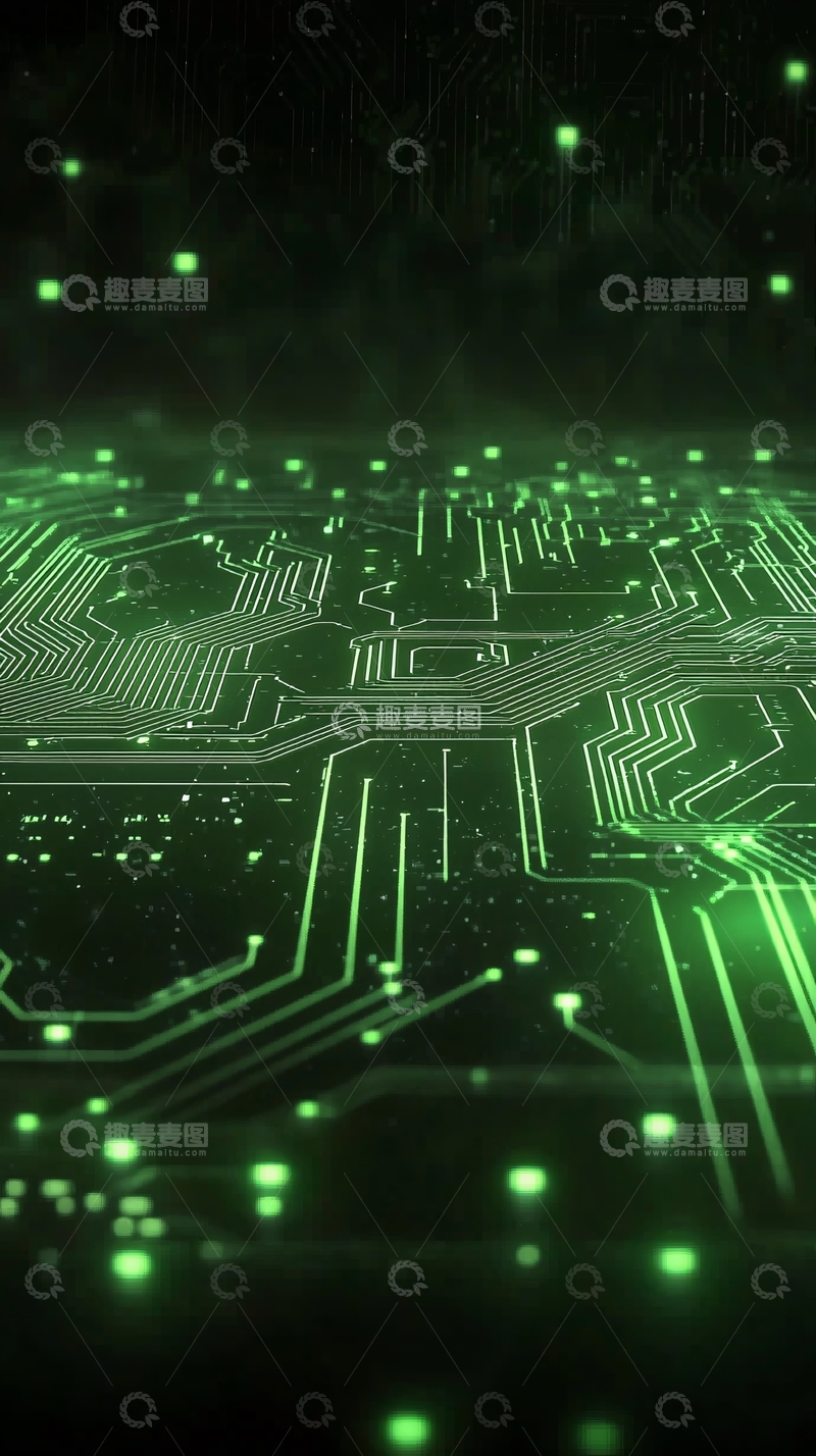 高清大图下载【趣麦麦图】绿色电路板