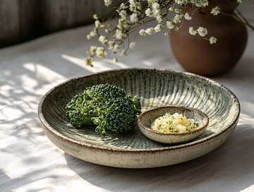 西兰花料理摆盘