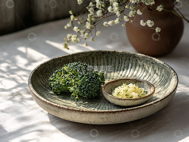 高清大图下载【趣麦麦图】西兰花料理摆盘