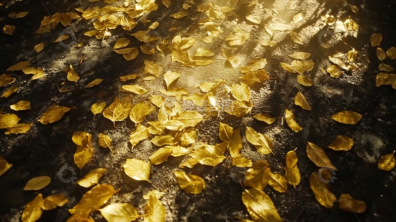 高清大图下载【趣麦麦图】金色落叶