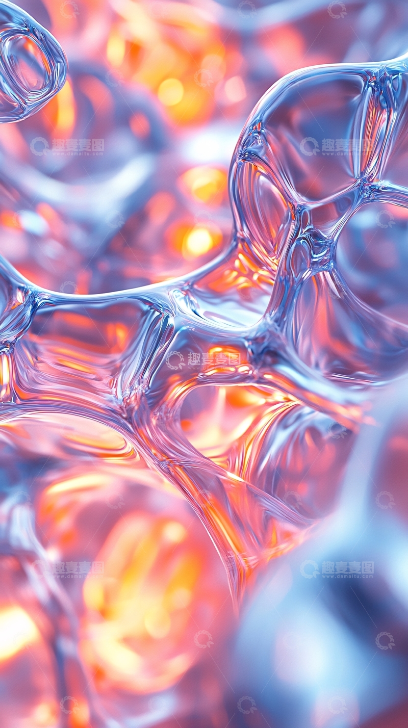 高清大图下载【趣麦麦图】流体质感抽象背景