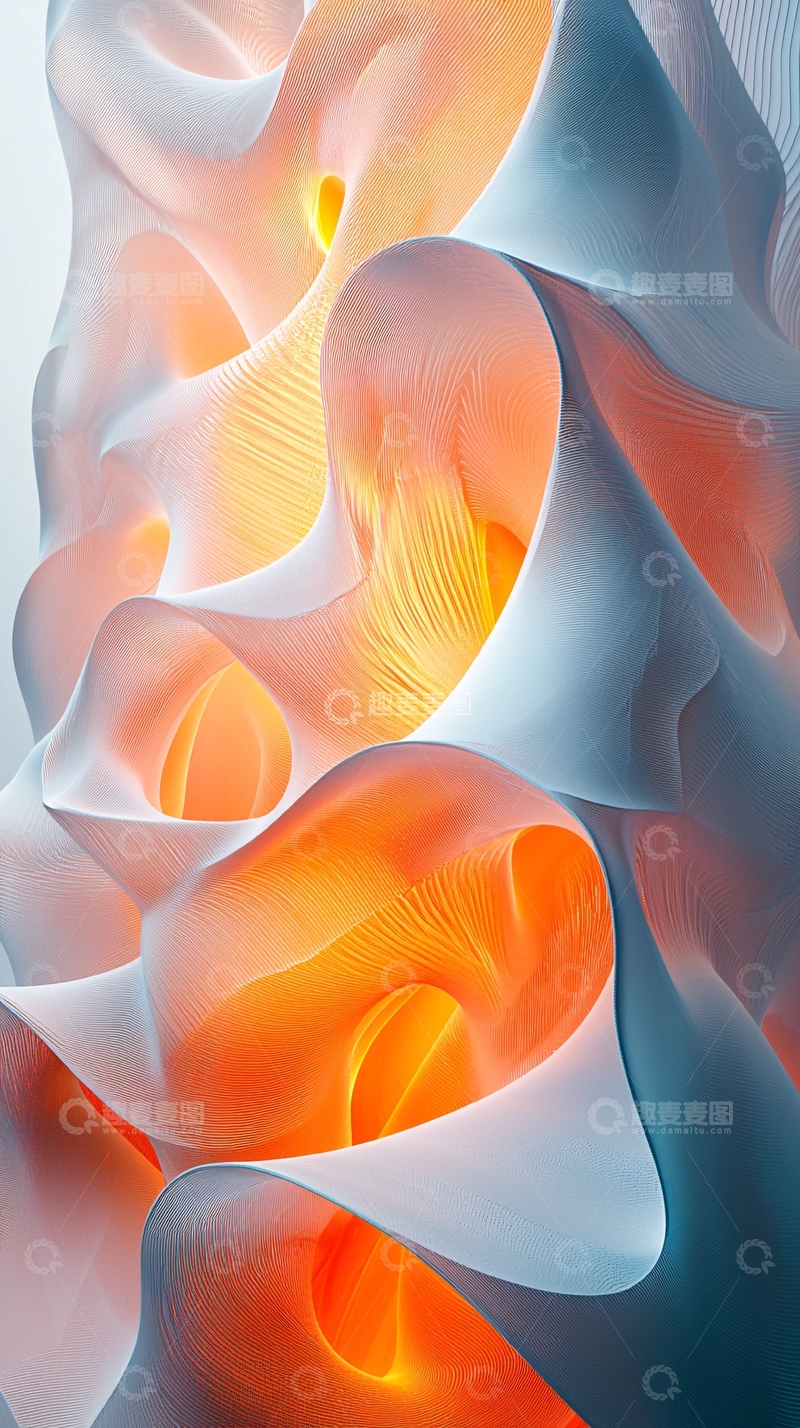 高清大图下载【趣麦麦图】抽象曲线光影