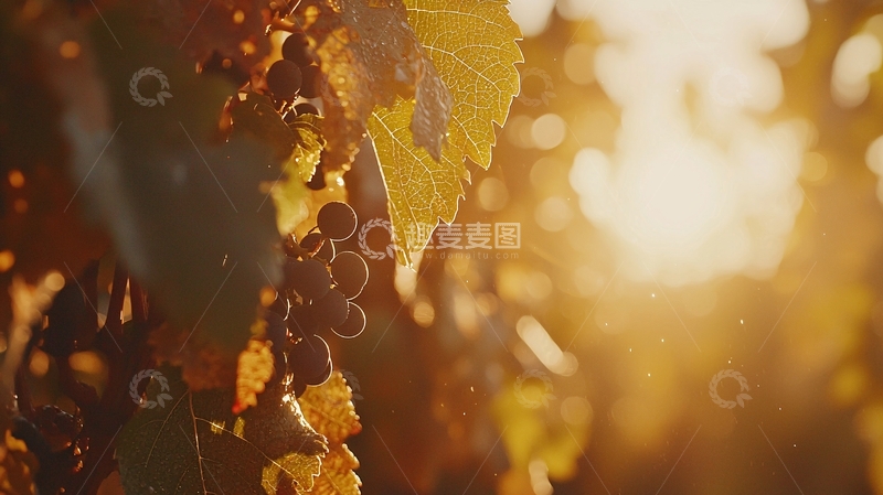 高清大图下载【趣麦麦图】阳光下的葡萄藤