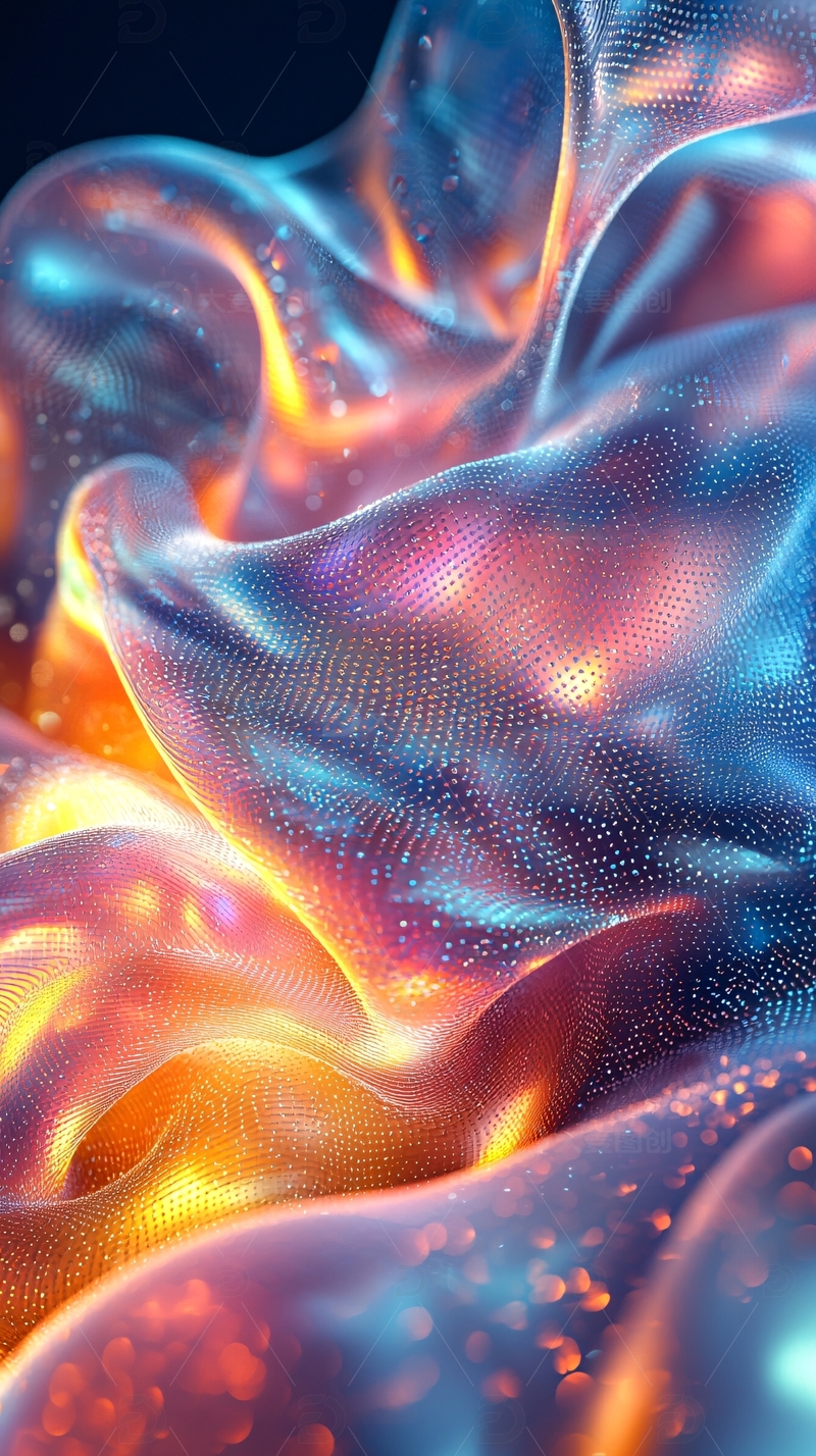 流动光泽的抽象丝绸质感